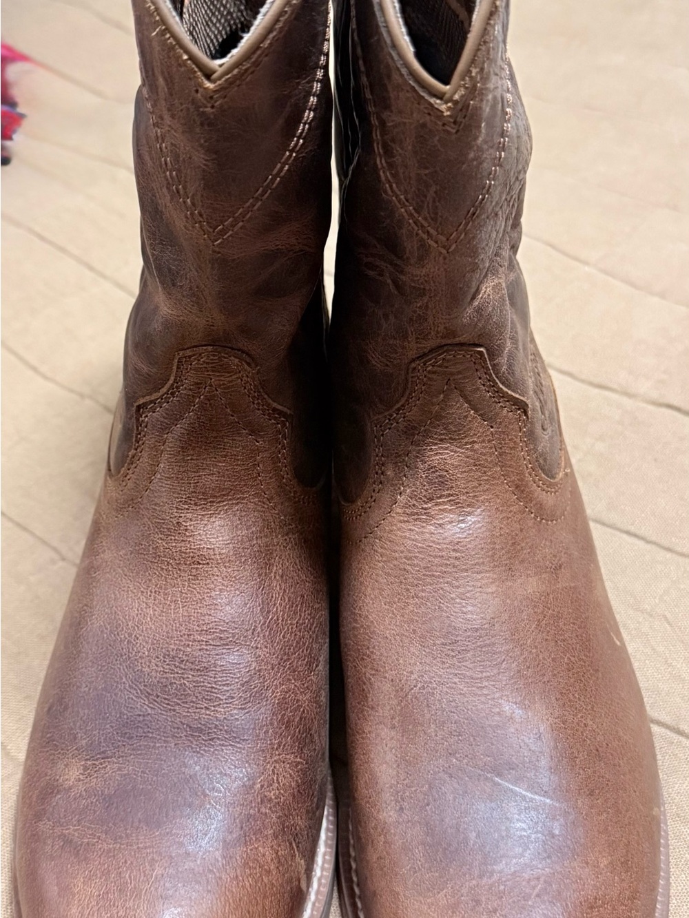 Justin Boots Brown Leather Cowboy Boots